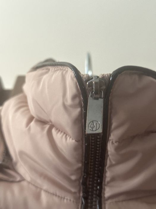 Armani Jeans дълго зимно дамско яке пух, розово, качулка женско Армани