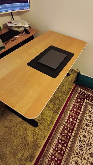 Biroul ajustabil pe înălțime electric 160x80 , 63-124 cm inaltime