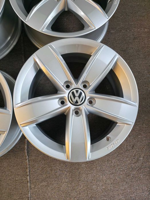 4 Jante Aliaj 5x112 16'' OEM VW Caddy T-Roc Golf Passat Touran Sharan / Skoda Octavia Yeti Karoq - 6J ET 43 !