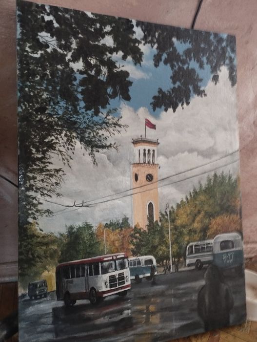 Картина маслом Ташкент 70 ые