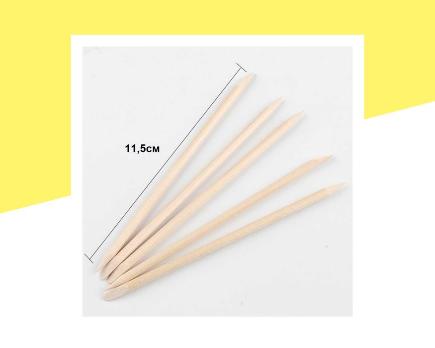 10 броя дървен двустранен избутвач, дървени пръчици