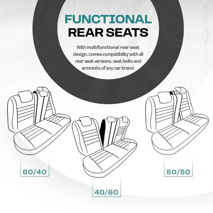 К-т Луксозна Тапицерия Automat-OTOM, Черна с бял шев,GTI SPORTS Design