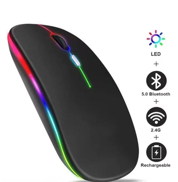 Беспроводная блютуз мышка с подсветкой! Доставка!