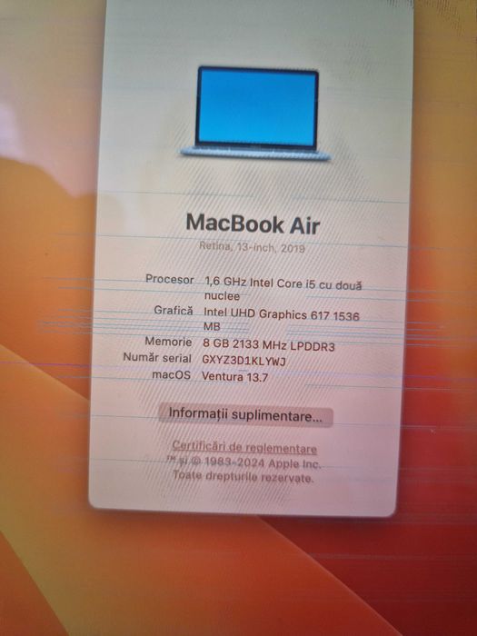 Apple MacBook Air 13 A1932 EMC-3184 (Thunderbolt 3/USB-C) Constanta ...