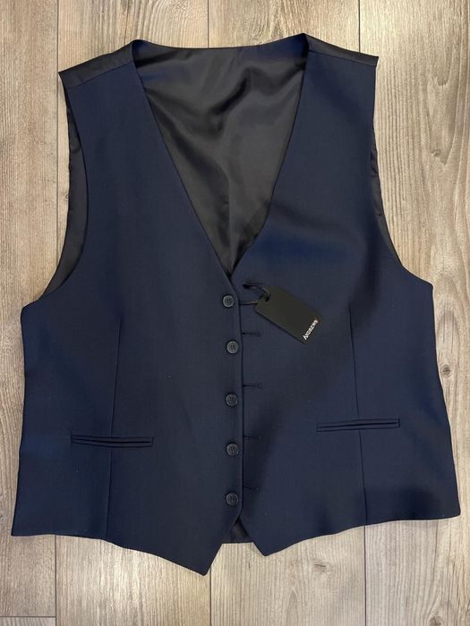 Andrews - Черен стилен мъжки елек Business Regular