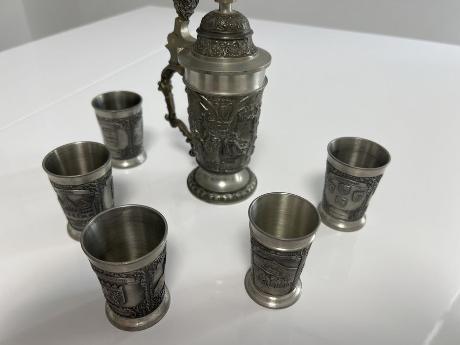 Set 5 pahare vanatoresti plus cana inox