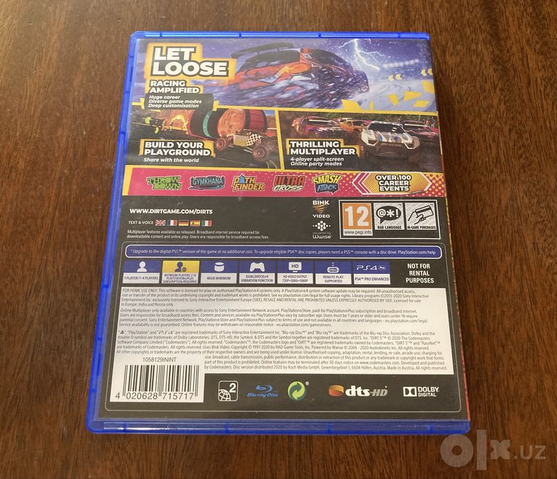 Dirt 5 PS4 Диск / Гонка на 4 игрока Split-Screen
