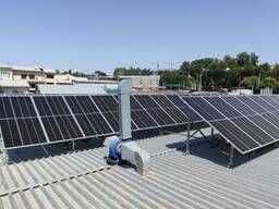 Quyosh panel o'rnatish Установка солнечных панелей