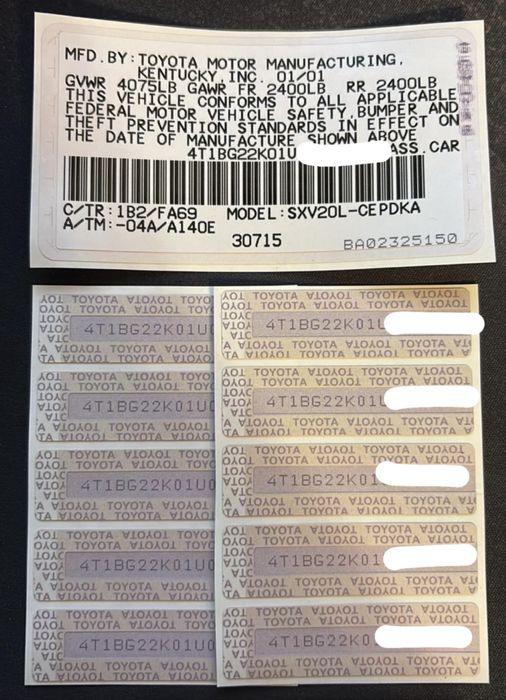 VINCODE, VIN-наклейки, вин-стикеры, шильдики