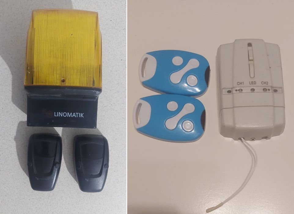 Linomatik receptor 2 canale+2 telecomenzi / lampa + fotocelule