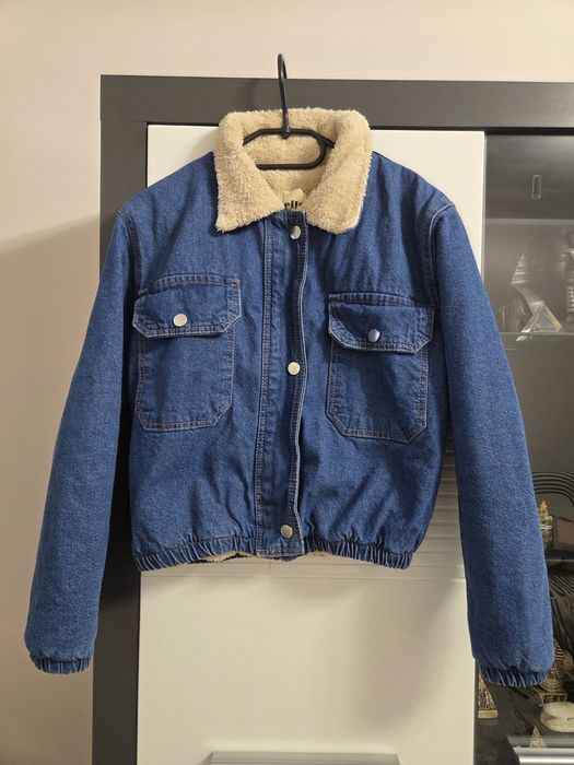 Geaca de blugi de dama cu blanita S