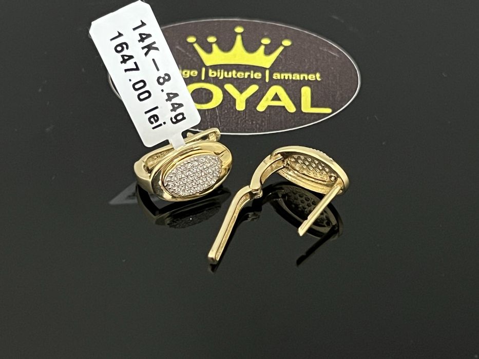 Bijuteria Royal CB : Cercei dama aur 14k 585   3,44 gr
