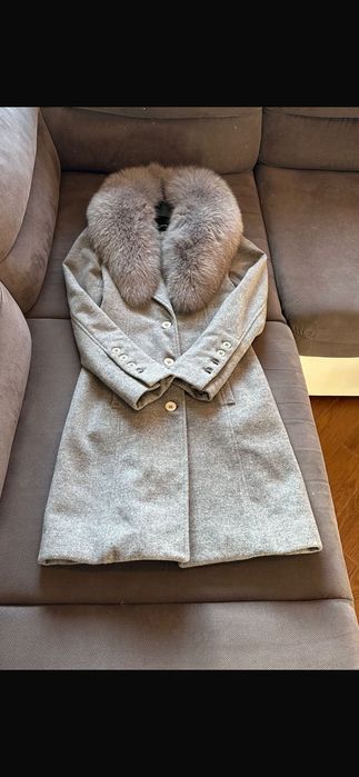 Palton lână cașmir blană vulpe Flavio Castellani