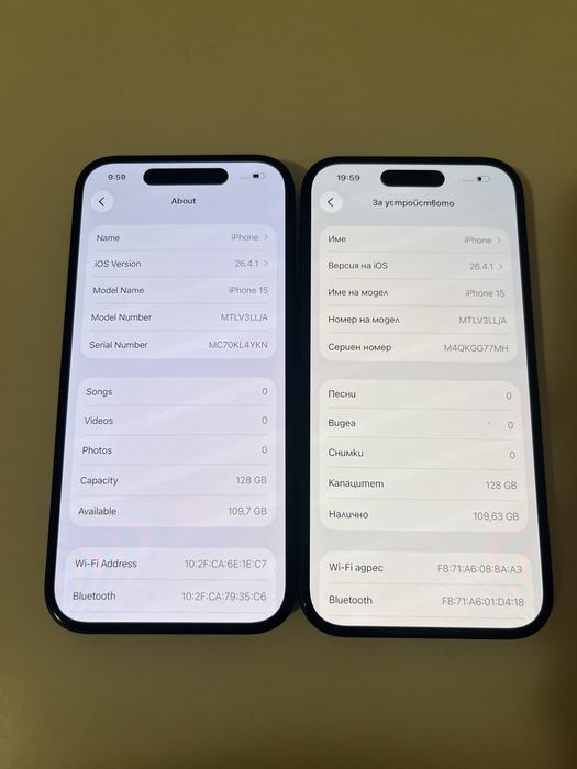 Iphone 15 128GB 100%bat 0 цикли