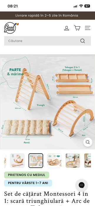 Ansamblu de cățărare montessori