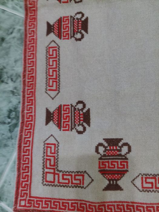 Каре на ленена панама