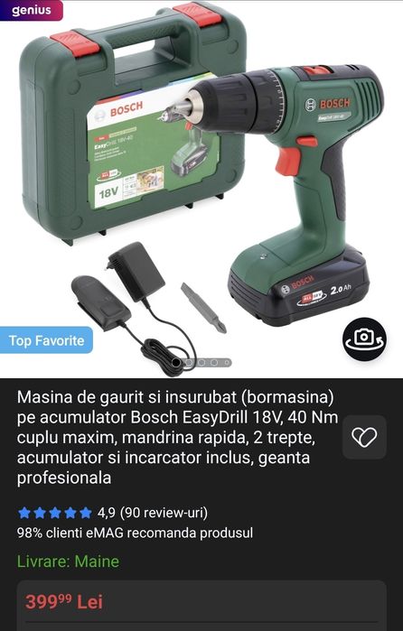 Vând bormasina Bosch