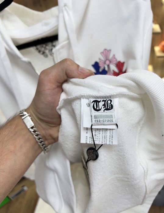 Суичър с цип Chrome Hearts  Multi Colour White