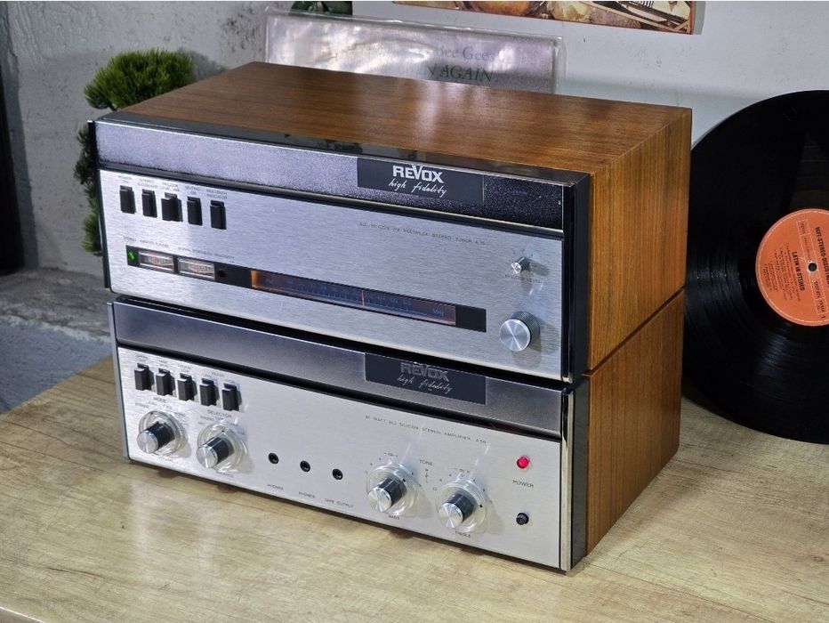 Linie audio REVOX, amplificator A50, radio tuner A76, hifi vintage