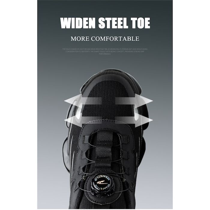 Работни мъжки обувки, горна част от метал, черни, 44EU
