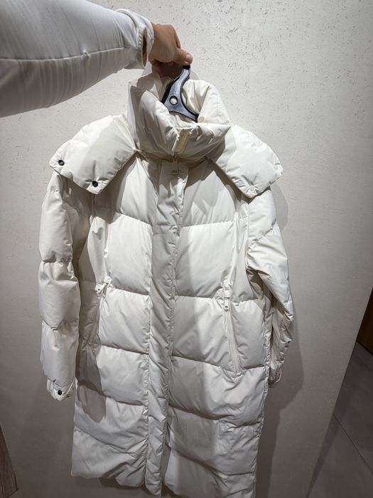 Massimo Dutti длинный пуховик пух перо