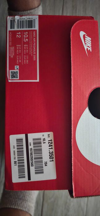 Nike Air Pegasus 2005, носени веднъж за 2 часа размер 44.5 цена 30 евро