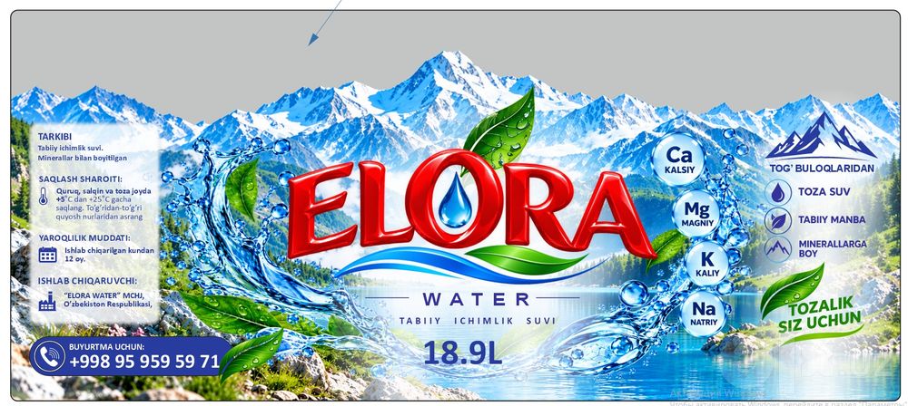 Tabiiy ichimlik suvi "ELORA" 18 000 sóm