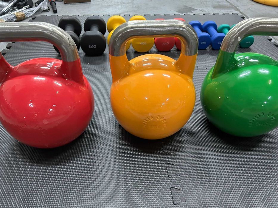 Pachet Kettlebell Competitie 84 kg: 24 + 28 + 32 kg