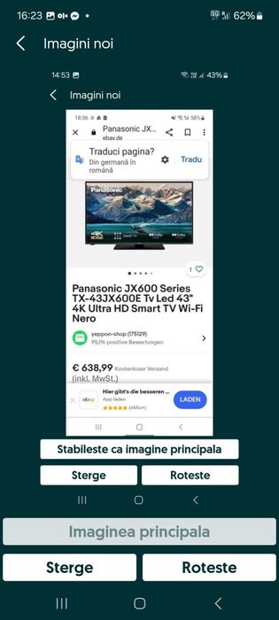 Nou cu displeiul spart de la transport