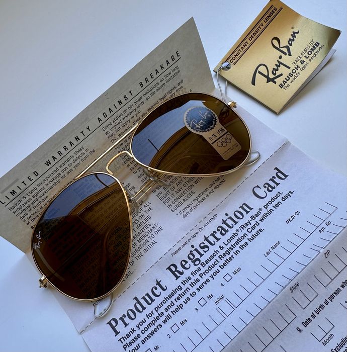 Ray Ban B&L USA Aviator G15 лещи сиви/зелени;нови с калъф