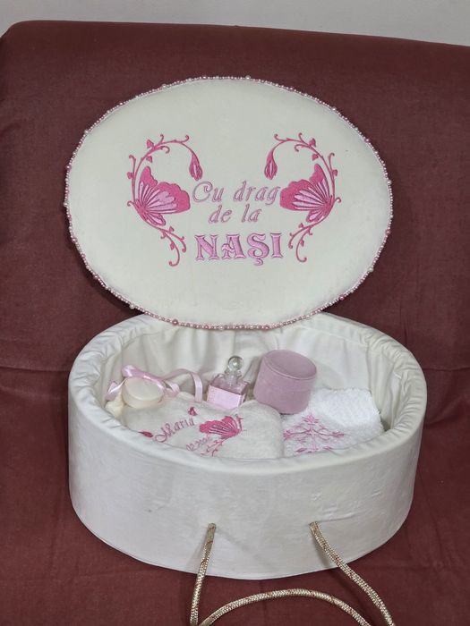 Cutii trusou botez buretate catifea