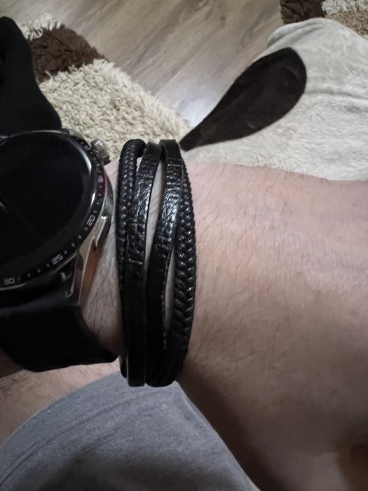 Brățări unisex pietre și zirconiu piele