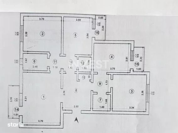 Apartament 4 camere, 2 bai, Pasajul Octav Bancila