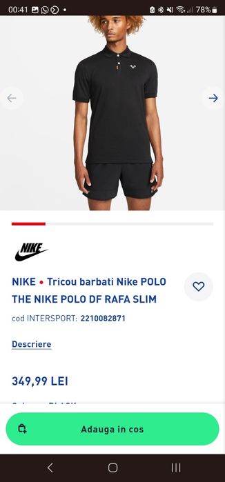 Tricou Nike Polo DF Rafa M si S