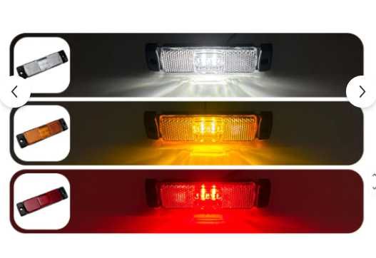 10 x Lampa laterala LED ALBA remorca rulota camion 130mm 12-24V