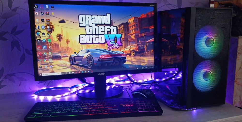 Core i7 / 1070 / 16gb игровой компьютер с монитором