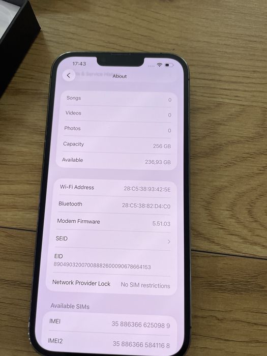 Бартер перф. iPhone 13 Pro Max 100% 256gb