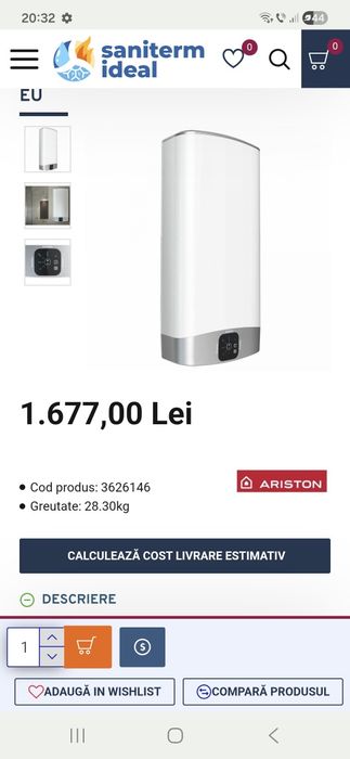 Vând boiler electric!