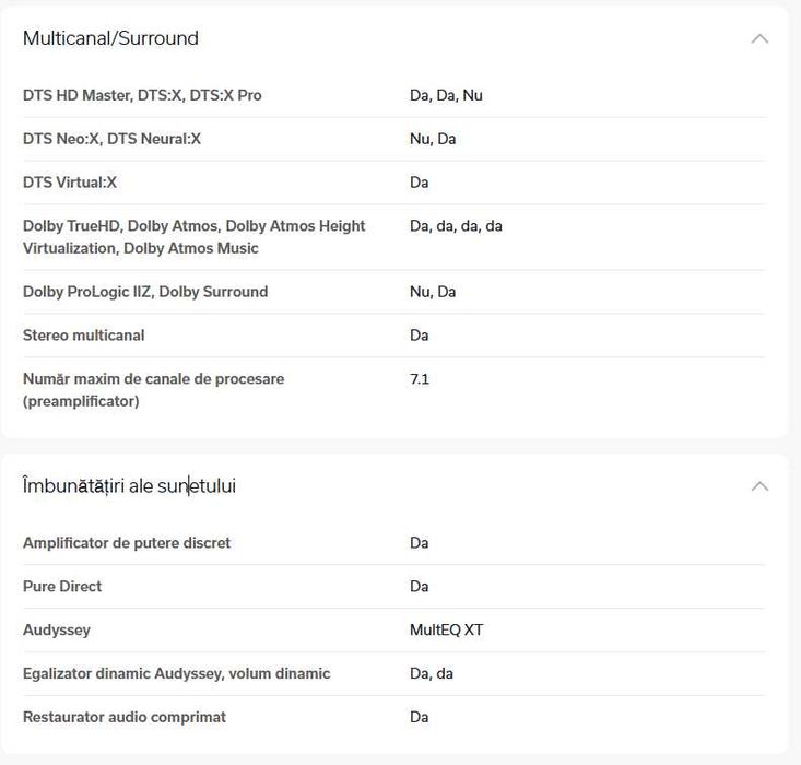 Vand Receptor Denon AVR-X2800H AV 8K cu 7.2 canale