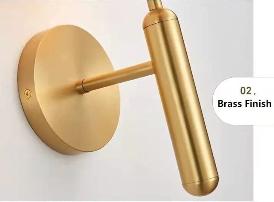 Модерен комплект от 2 златни стенни аплици, работещи с батерии, LED