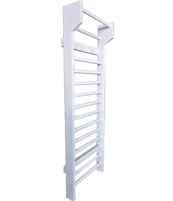 Шведска стена за гимнастика - 230 x 80 см - Бяла - 14 Стъпала
