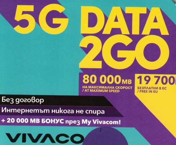 internet интернет в роуминг в ЕС Виваком data2go Vivacom за камери