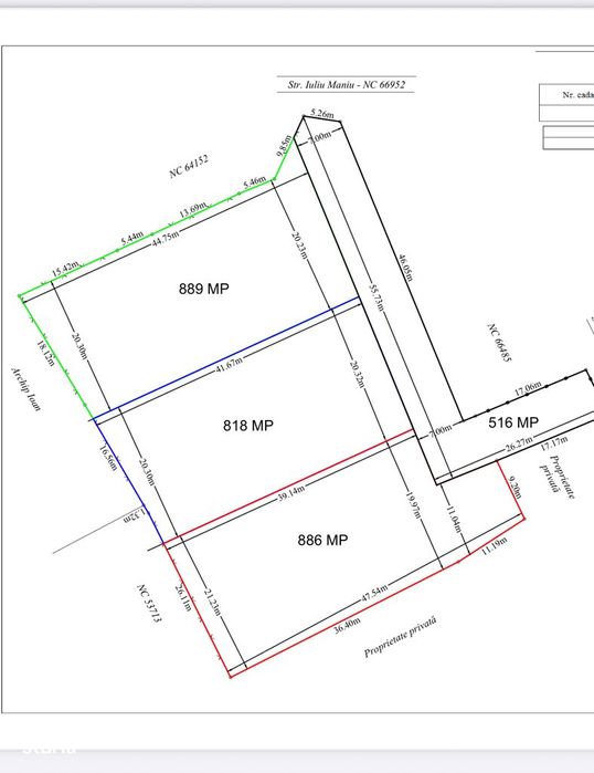 Teren  intravilan pt casa Iuliu Maniu