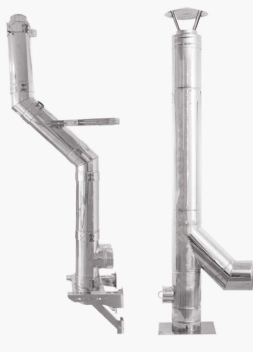 Sistem complet de cos de fum din inox  izolat