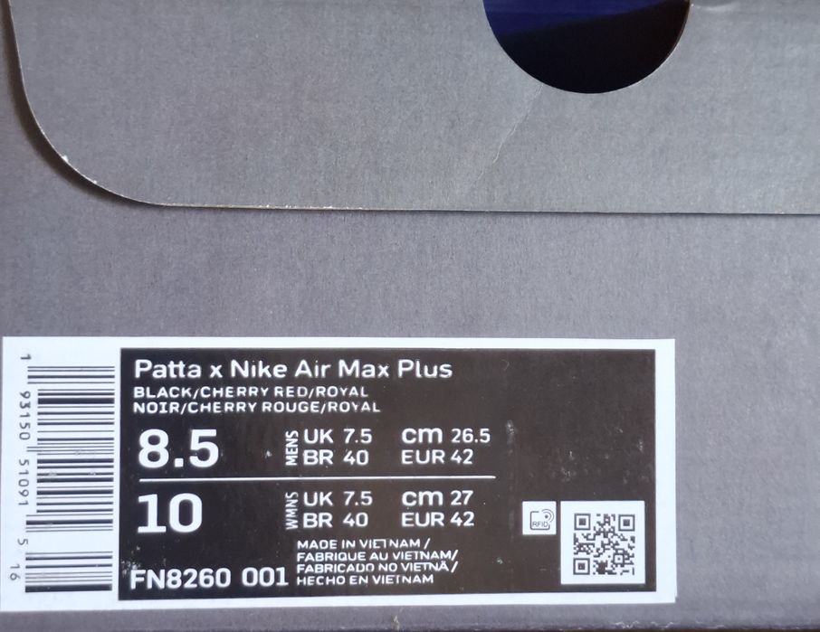 Air Max Plus Barcelona TN x Patta
