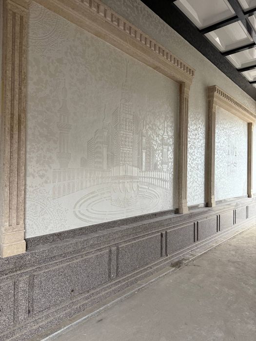 Fasat travertin dojnik rang ishlari