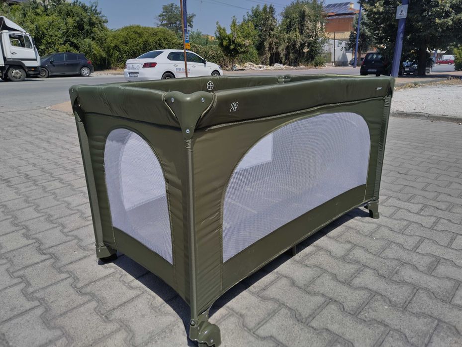 MONI Сгъваема детска кошара UNO зелен