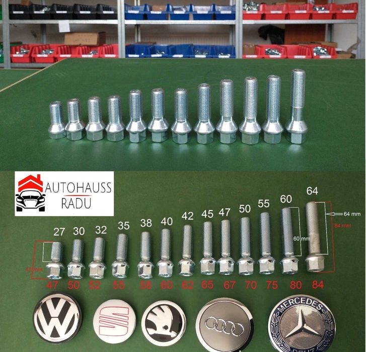 Prezoane VW Audi Mercedes M14 x 1,5 filet 27 mm Total 48 mm cap Raza