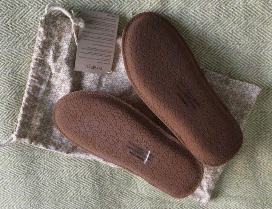 Унисекс Po-Zu меки кожени обувки-пантоф – размер 40-41