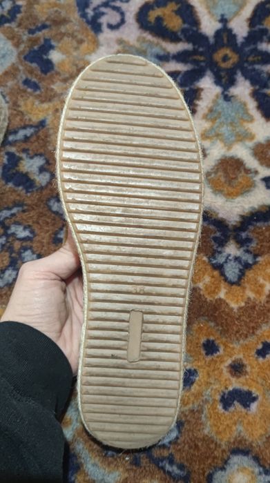 Papuci piele Lola Rey marime 38 espadrile piele